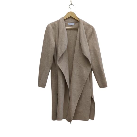 Chicwish long form cardigan jacket with pockets cream - Picture 1 of 6